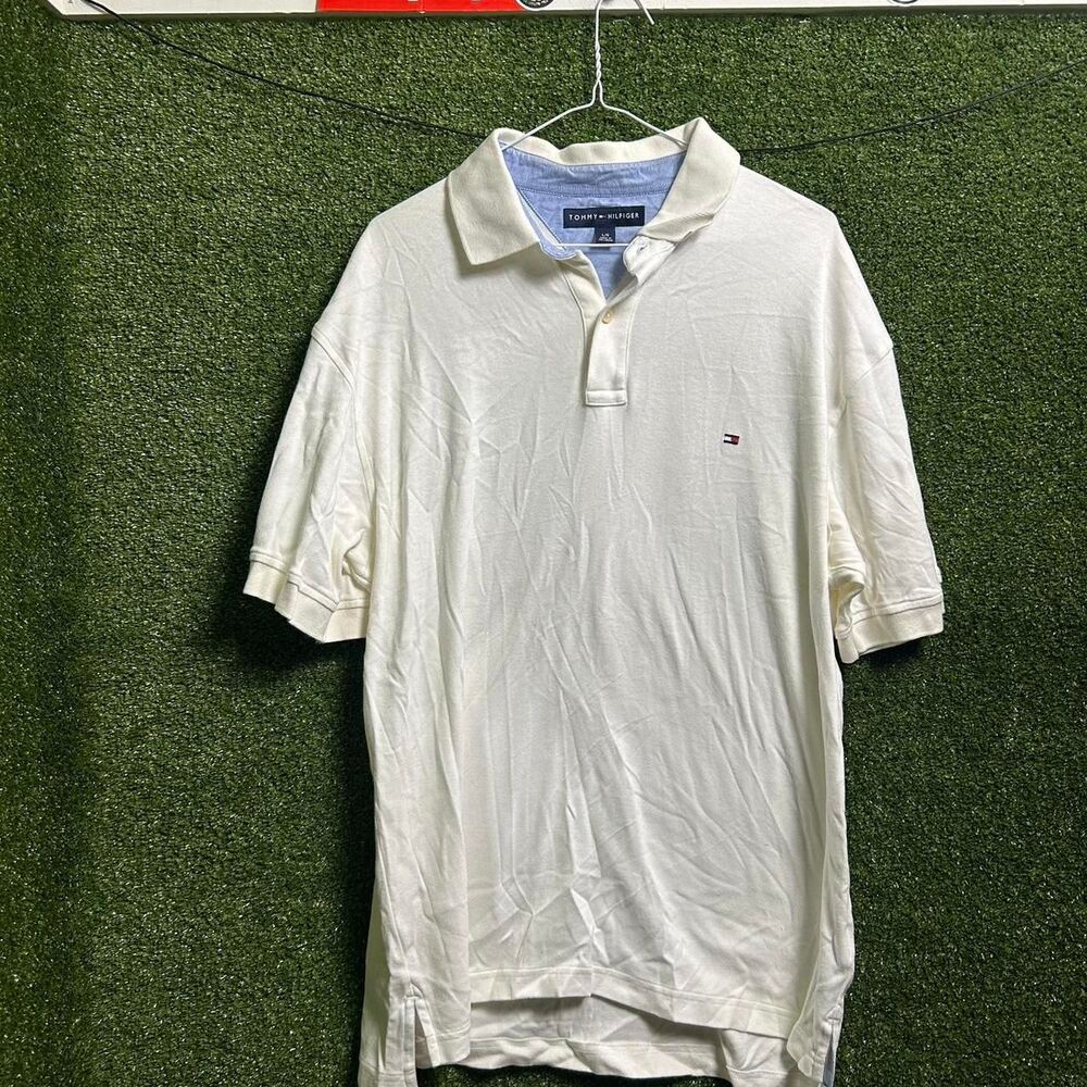 Tommy-hilfiger Men's White and Cream Polo-shirts